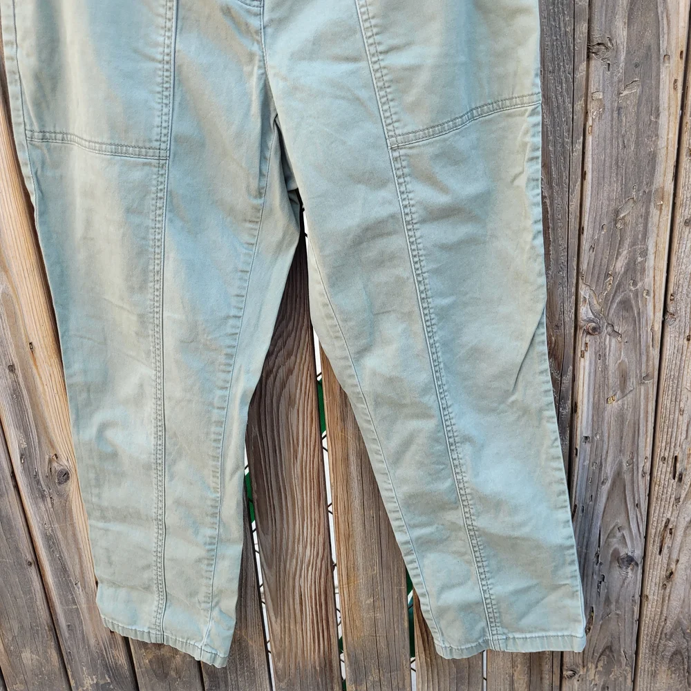 White House Black Market Green Ankle Cropped Pants SZ 6 - Picture 10 of 16